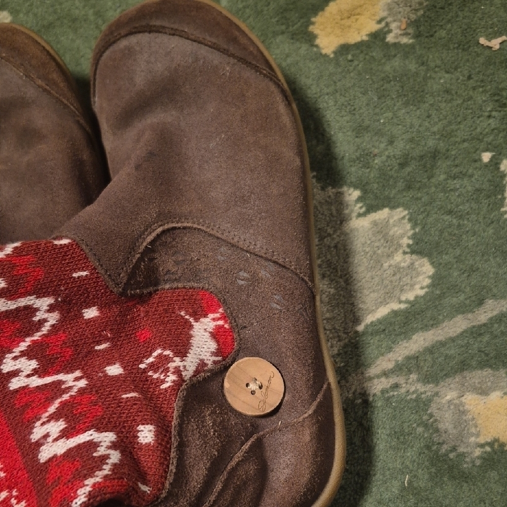 Salomon Red and Brown Ankle Boots - Picture 4 of 10